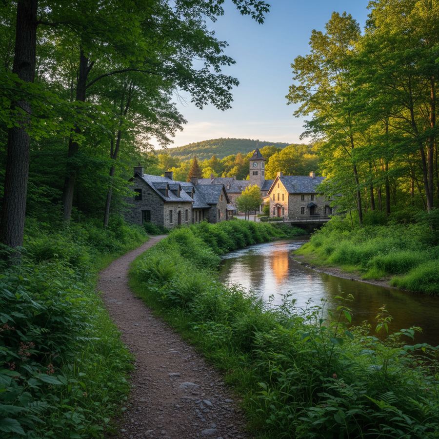 Elora Gorge near the western end of the Elora Cataract Trailway