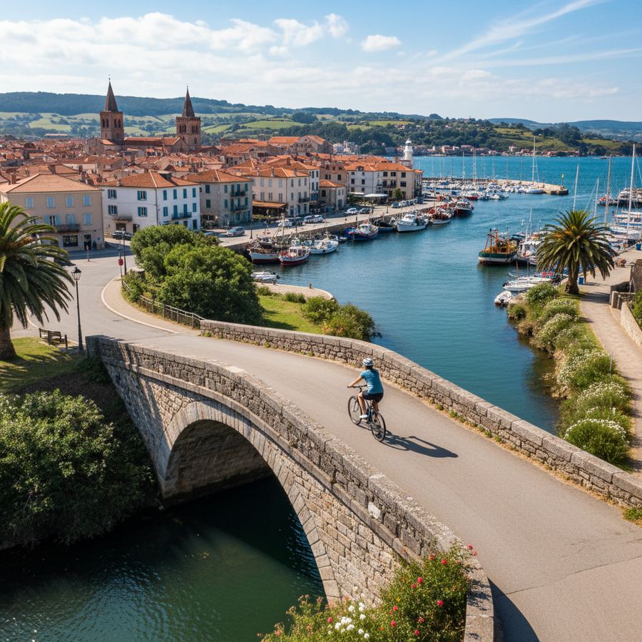 The Georgian Trail passing through Thornbury with views of Georgian Bay